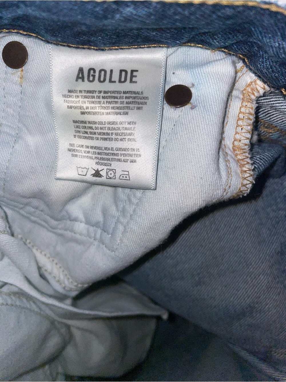 New! Agolde x Revolve Risha Low Rise Denim Bermuda Shorts Blue 💙 sz 23 runs big - Picture 15 of 16